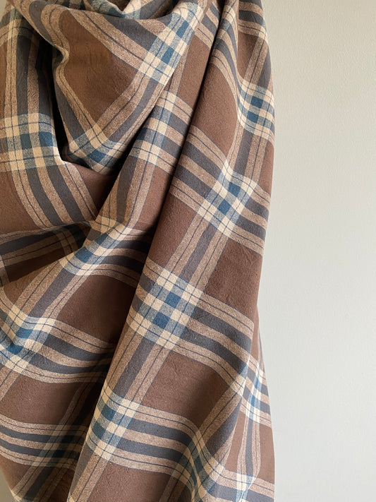 Derby check washed cotton $36.00 per metre